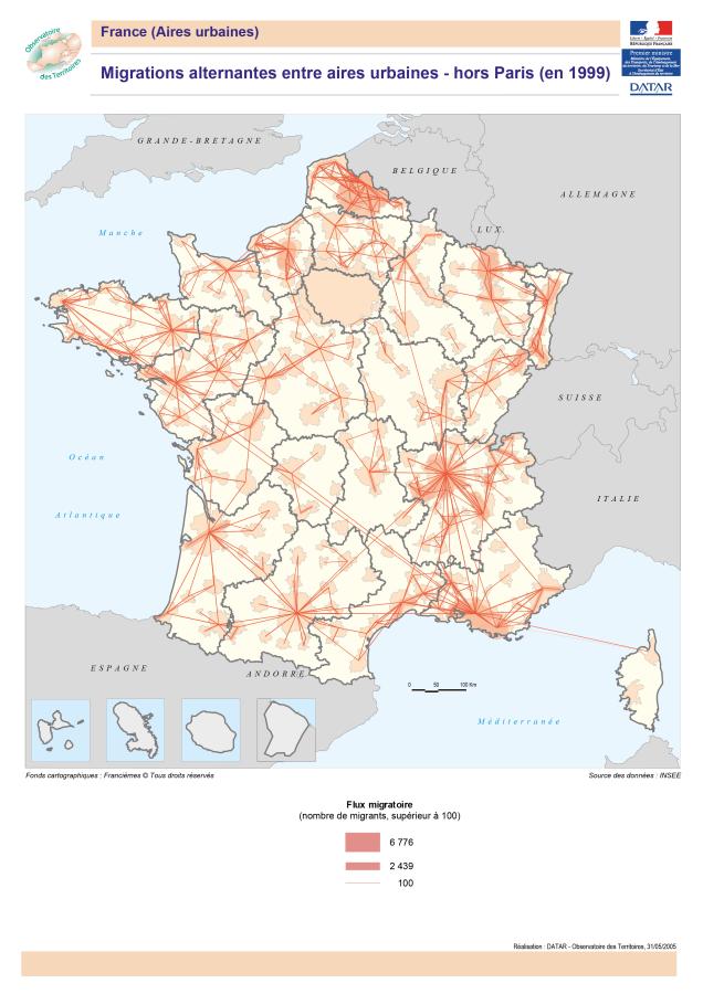 Migrations alternantes entre aires urbaines