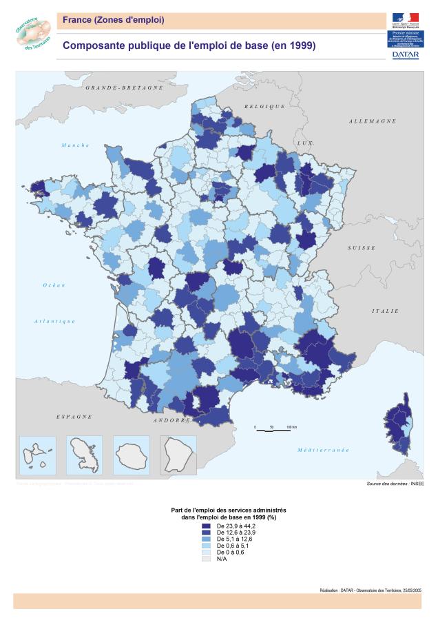 Composante publique de l'emploi de base