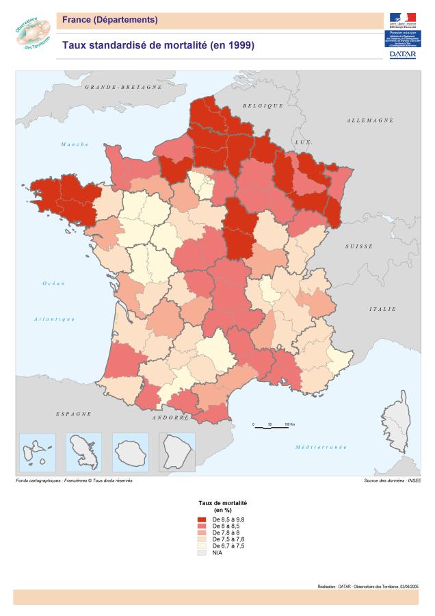Taux standardis&eacute; de mortalit&eacute;