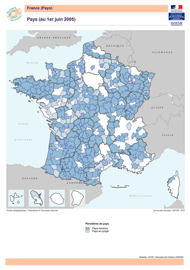 P&eacute;rim&egrave;tres des Pays en 2005