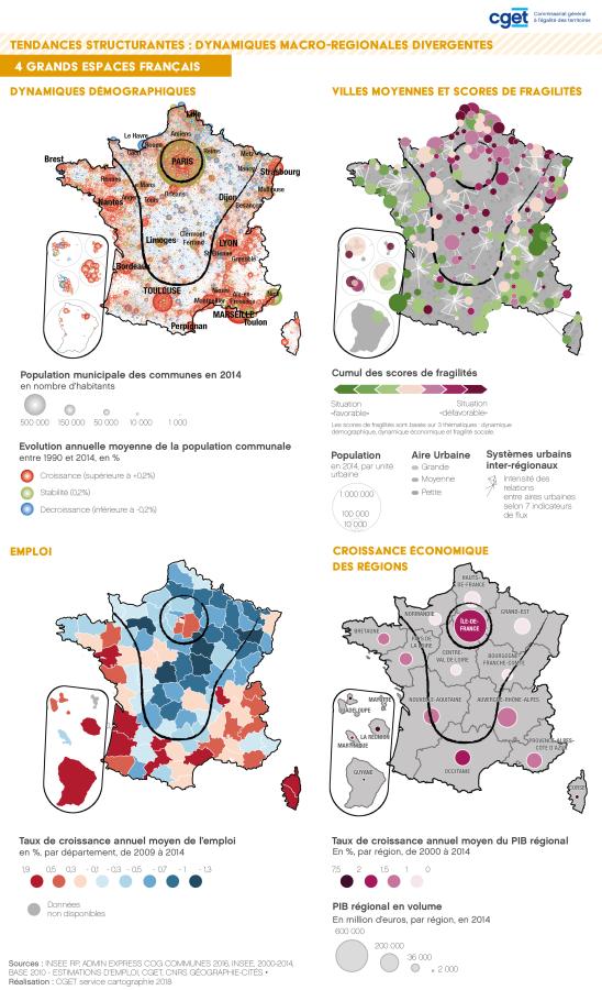 4 grands espaces fran&ccedil;ais