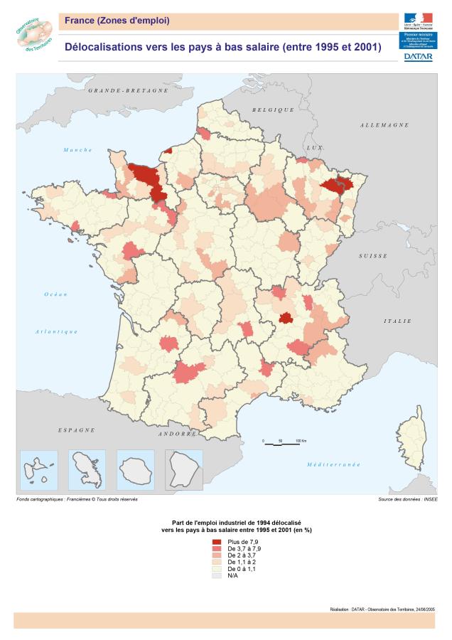 D&eacute;localisation vers les pays &agrave; bas salaire