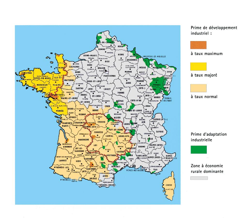 Prime de d&eacute;veloppement industriel et prime d'adaptation industrielle, d&eacute;cret du 21 mars 1969