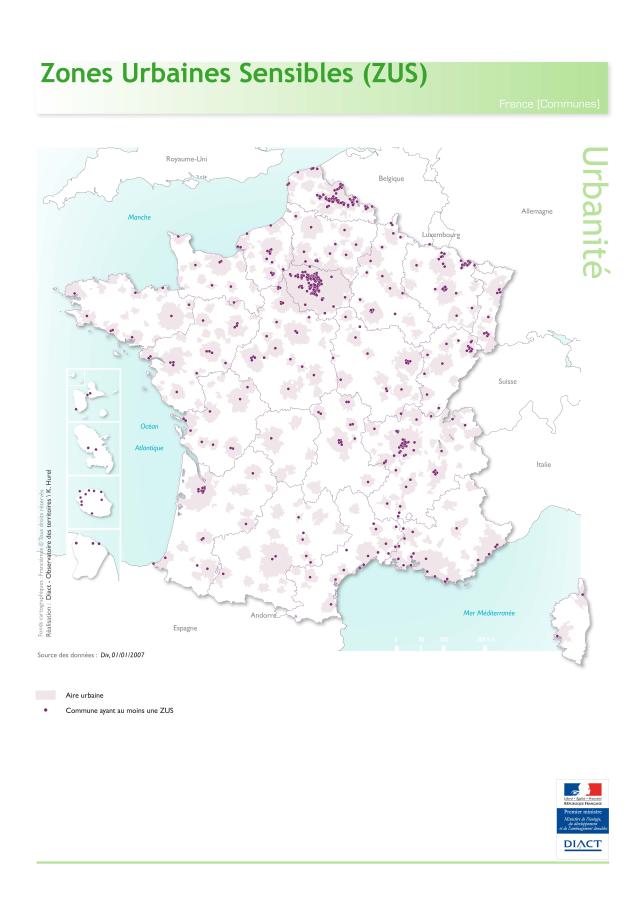 Les zones urbaines sensibles (ZUS)