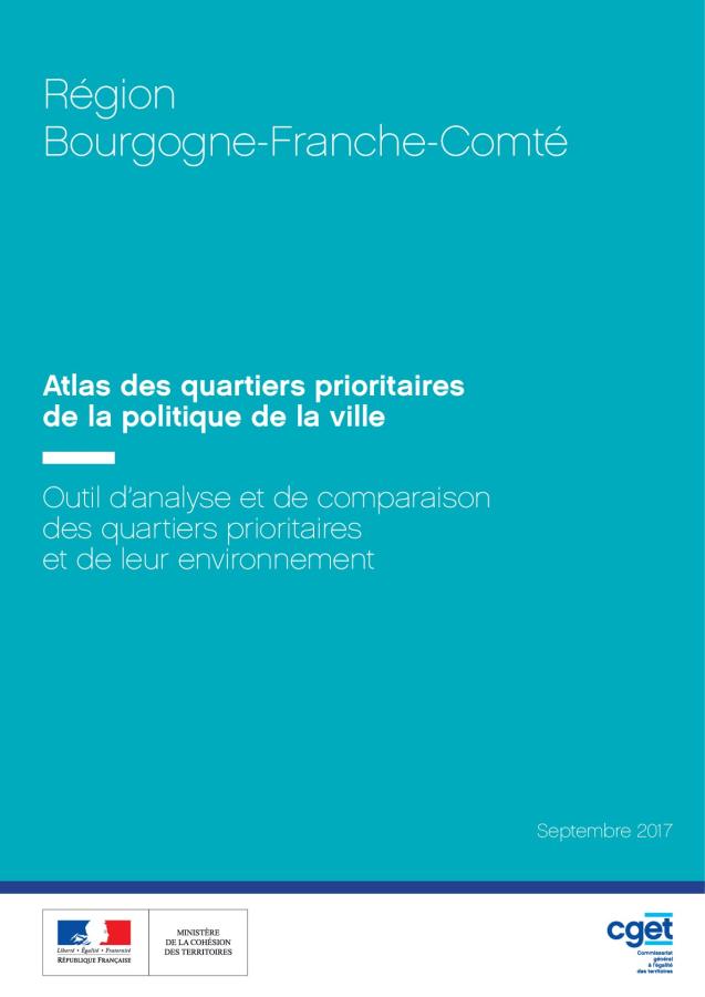 Bourgogne-Franche-Comt&eacute; : atlas des quartiers prioritaires de la politique de la ville