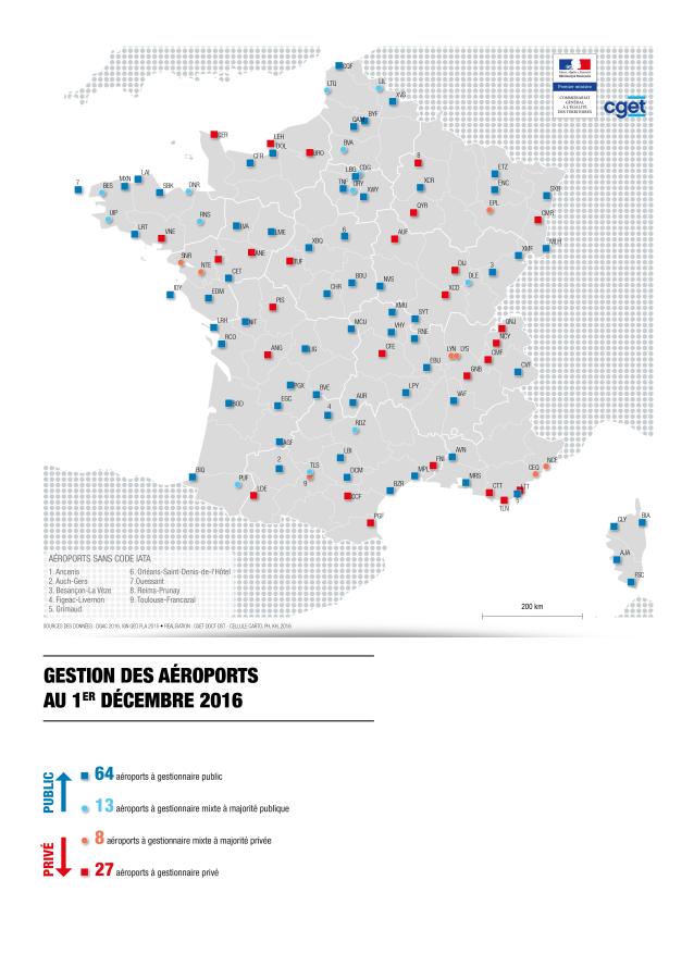 Gestion des a&eacute;roports au 1er d&eacute;cembre 2016