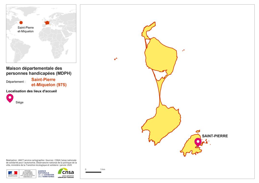 Atlas des maisons d&eacute;partementales des personnes handicap&eacute;es et des maisons d&eacute;partementales de l'autonomie : Saint-Pierre-et-Miquelon