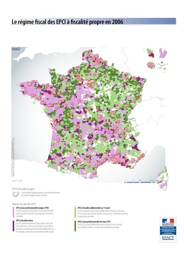 Le r&eacute;gime fiscal des EPCI &agrave; fiscalit&eacute; propre en 2006