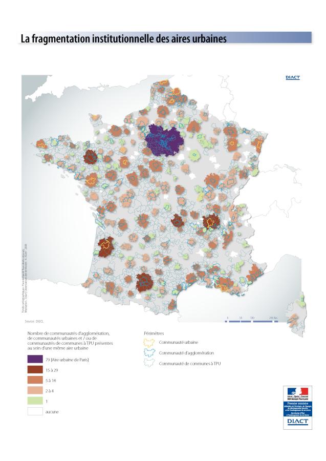 La fragmentation institutionnelle des aires urbaines