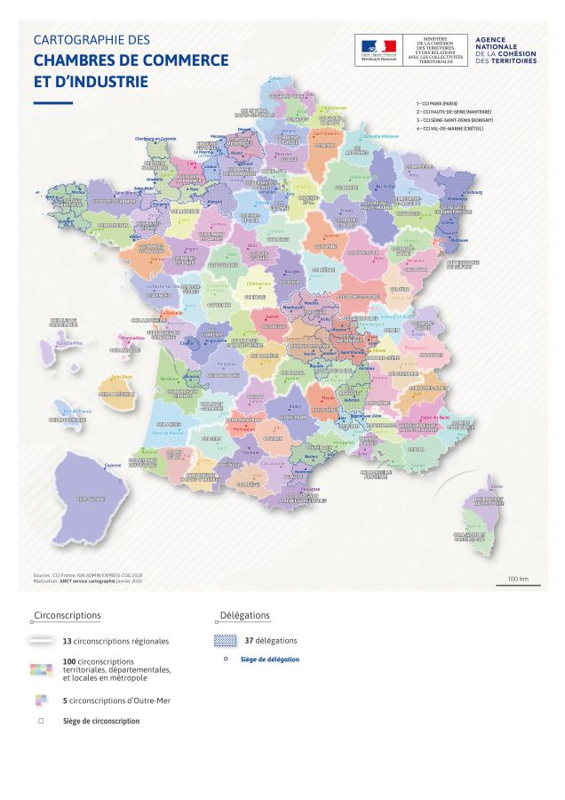 Cartographie des Chambres de Commerce et d'Industrie