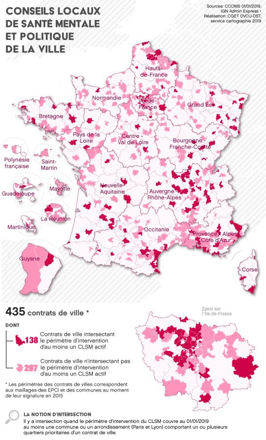 Conseils locaux de sant&eacute; mentale et politique de la ville au 1er janvier 2020