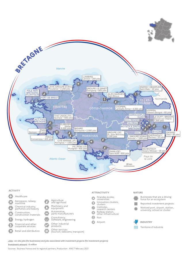 Principaux investissements en Bretagne