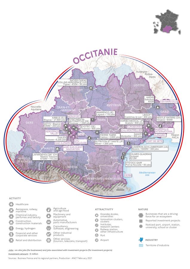 Principaux investissements en Occitanie