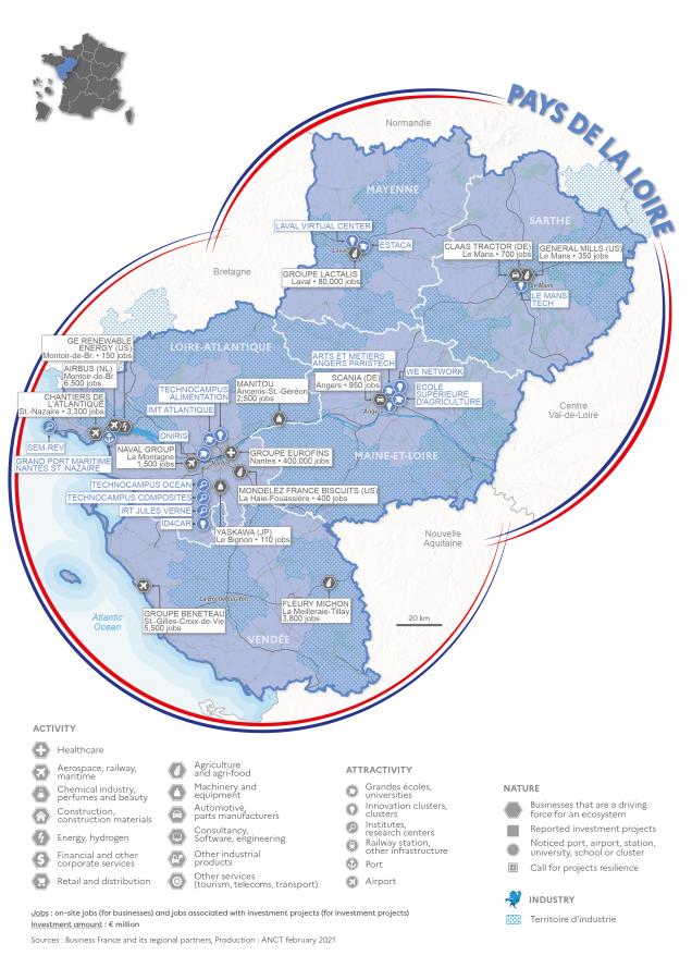 Principaux investissements dans les Pays de la Loire