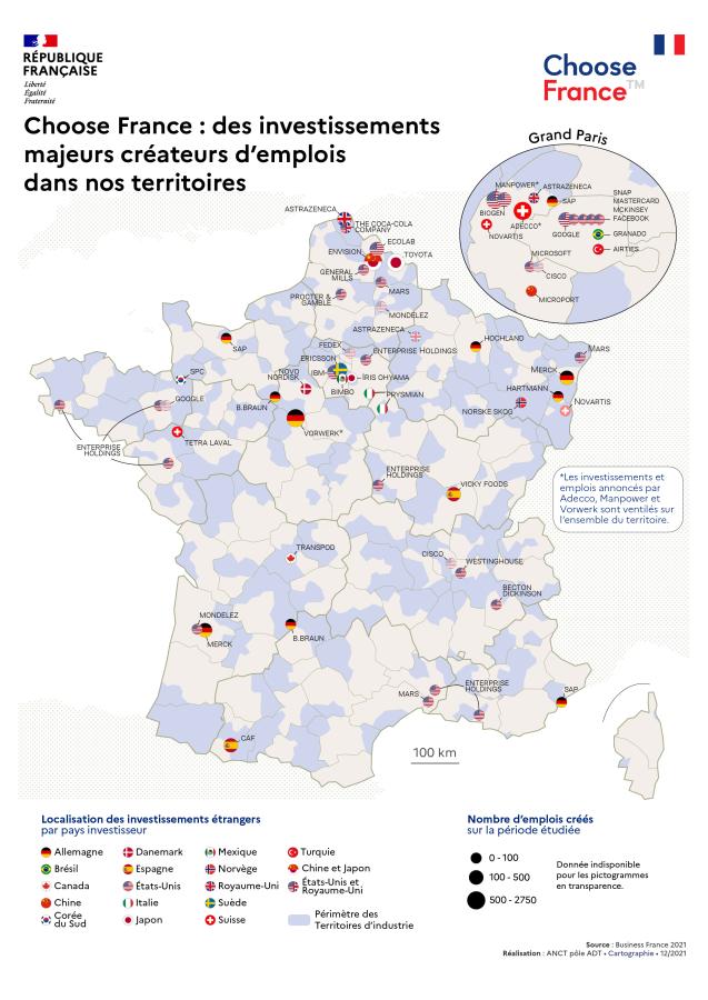 Choose France : des investissements majeurs cr&eacute;ateurs d'emplois dans nos territoires