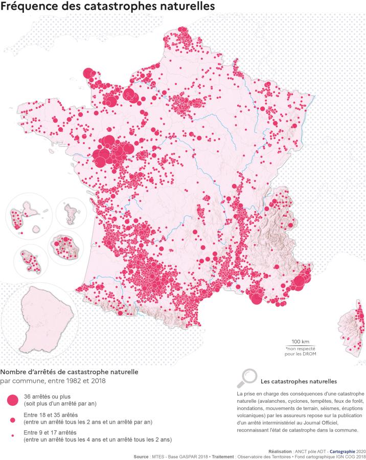 Fr&eacute;quence des catastrophes naturelles