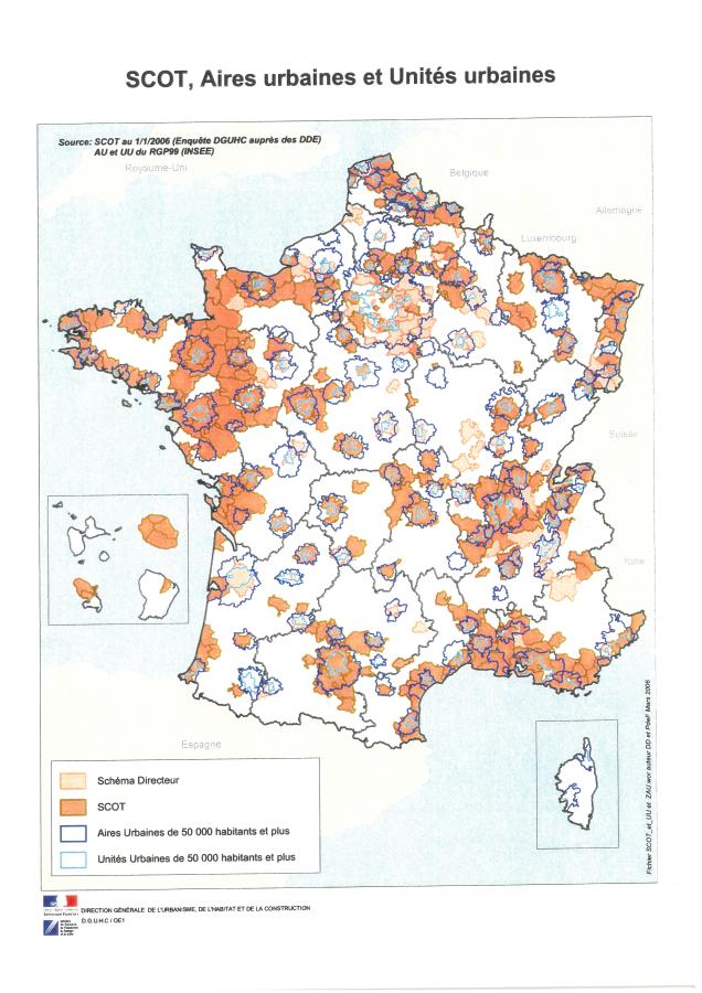 SCOT, Aires urbaines et Unit&eacute;s urbaines