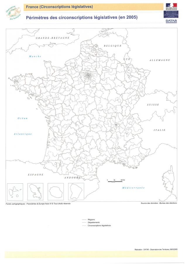 P&eacute;rim&egrave;tres des circonscriptions l&eacute;gislatives
