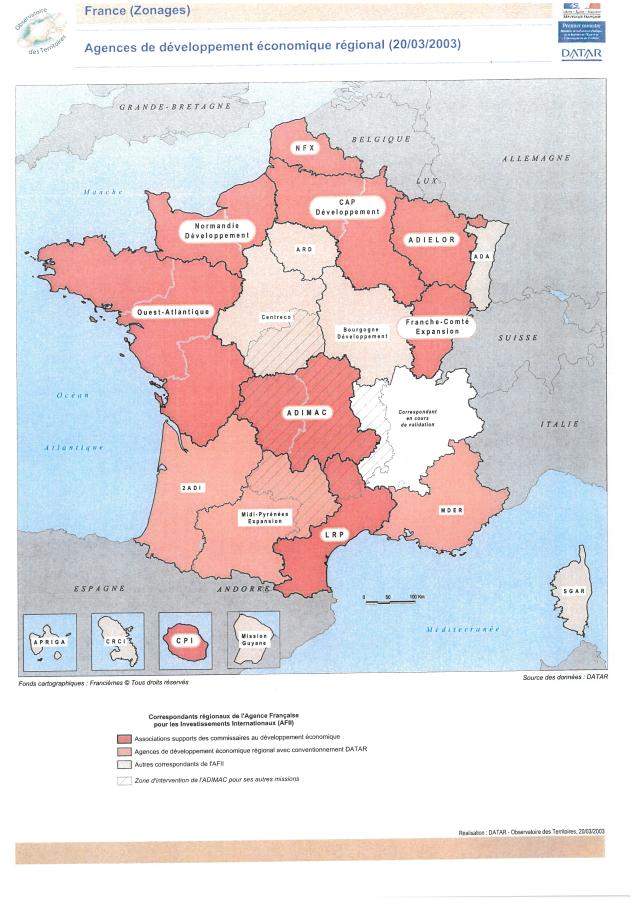 Agences de d&eacute;veloppement &eacute;conomique r&eacute;gional