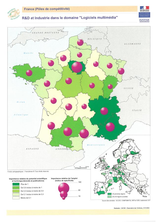 R&D et Industrie dans le domaine "Logiciels multimedia"