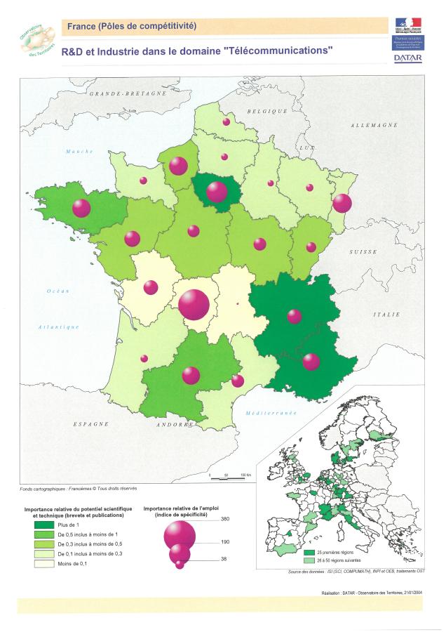 R&D et Industrie dans le domaine "T&eacute;l&eacute;communications"