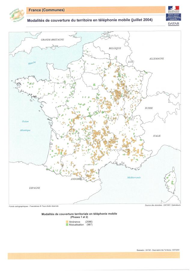 Modalit&eacute;s de couverture du territoire en t&eacute;l&eacute;phonie mobile