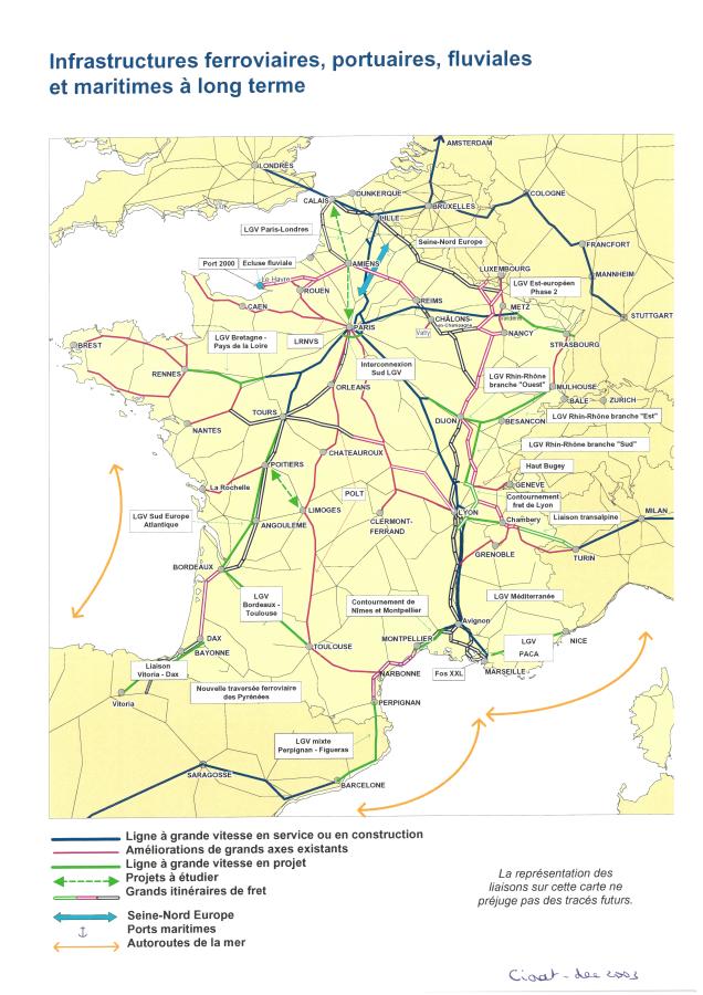 Infrastructures ferroviaires, portuaires, fluviales et maritimes &agrave; long terme