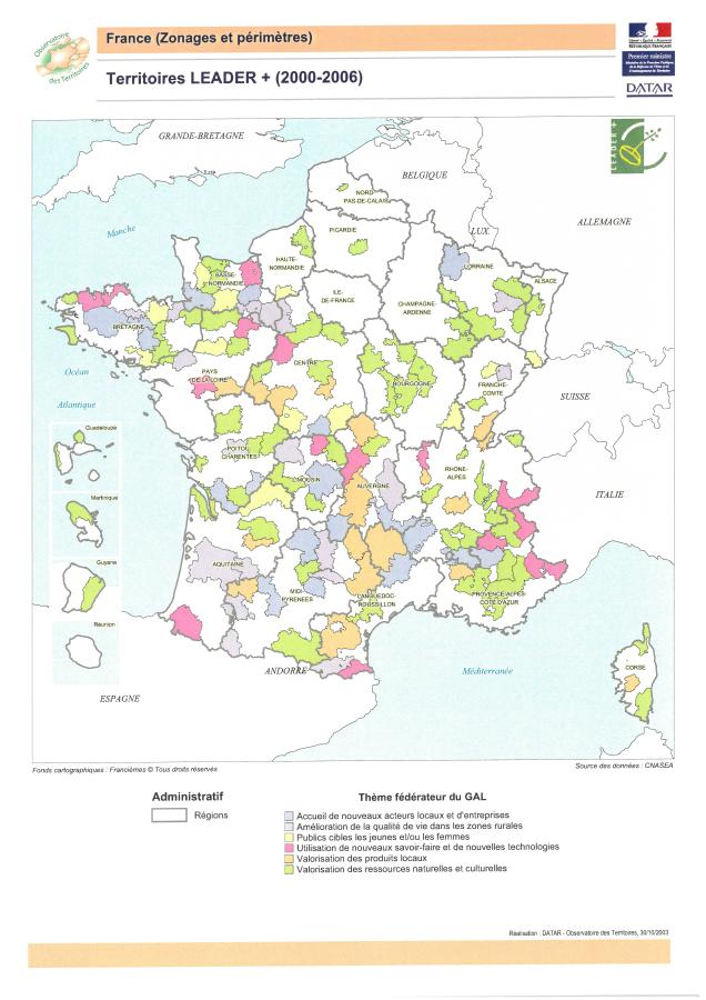 Territoires LEADER + (2000-2006)