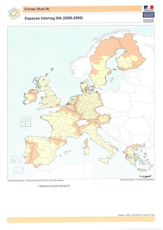 Espaces Interreg IIIA