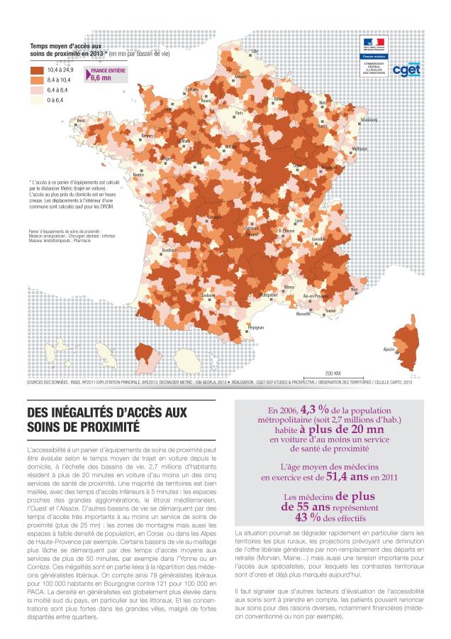 Les in&eacute;galit&eacute;s d'acc&egrave;s aux soins de proximit&eacute;