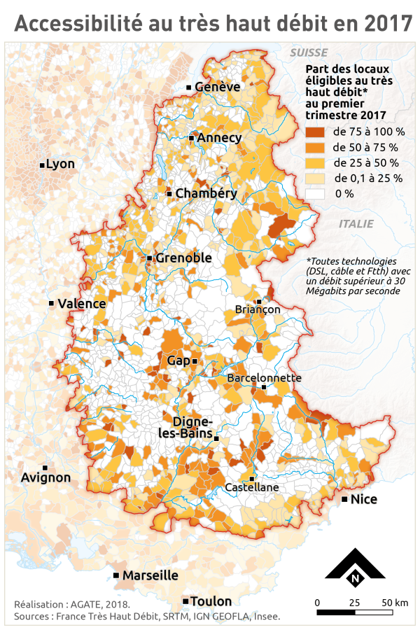 Accessibilit&eacute; au tr&egrave;s haut d&eacute;bit en 2017