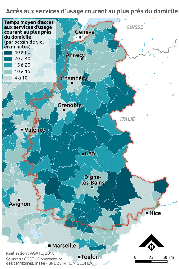 Acc&egrave;s aux services d'usage courant au plus pr&egrave;s du domicile