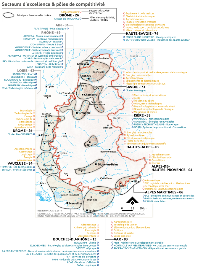 Secteurs d'excellence & p&ocirc;les de comp&eacute;titivit&eacute;