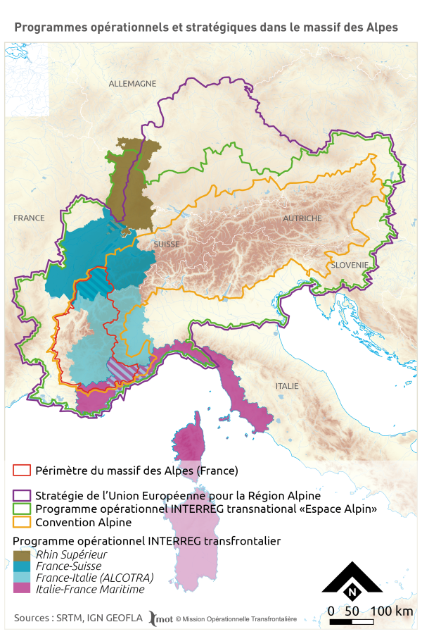 Programmes op&eacute;rationnels et strat&eacute;giques dans le massif des Alpes