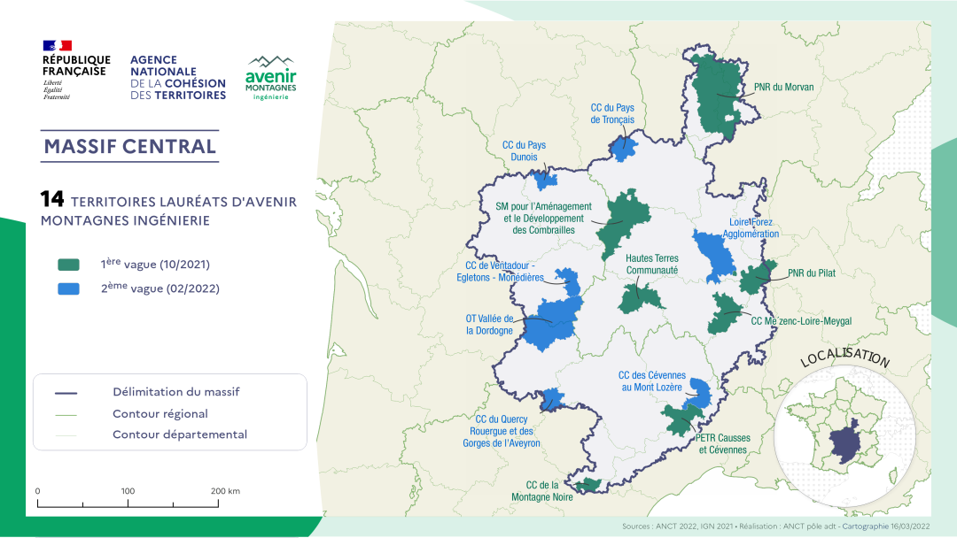 Laur&eacute;ats d'Avenir montagnes ing&eacute;nierie : Massif Central