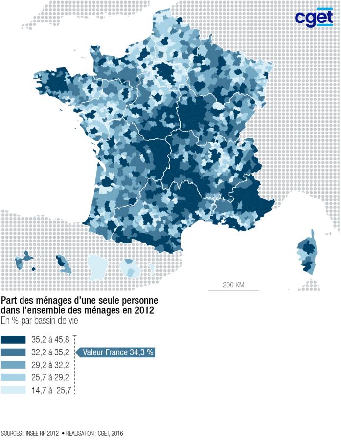 Part des m&eacute;nages d'une seule personne