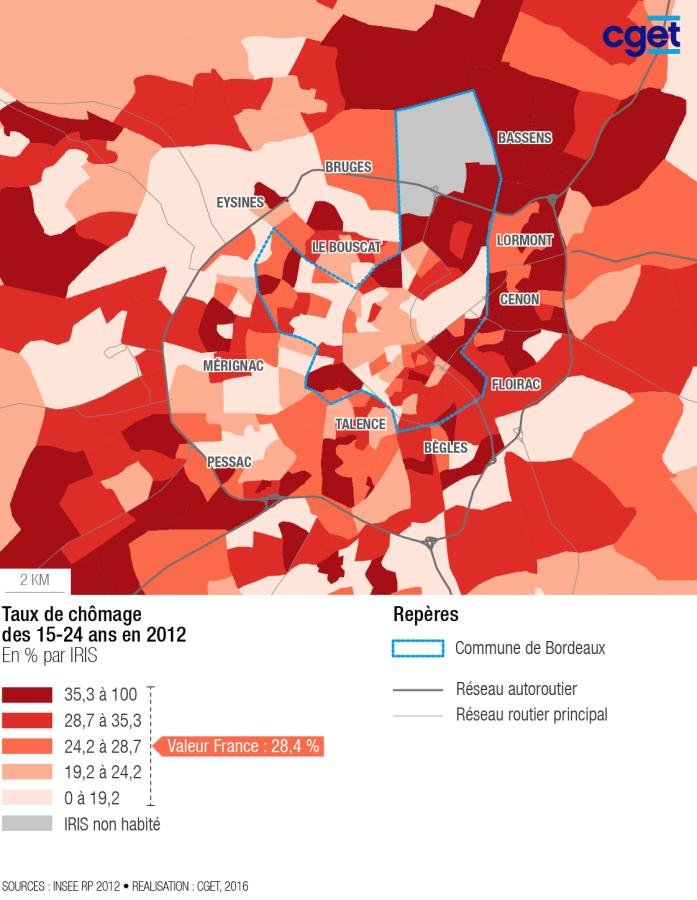 Taux de ch&ocirc;mage des 15-24 ans : zoom sur Bordeaux et sa p&eacute;riph&eacute;rie