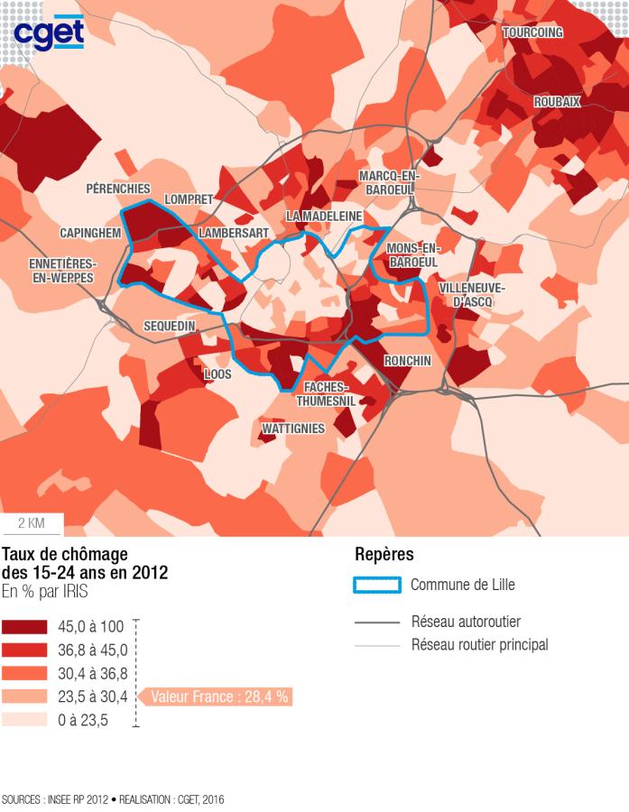Taux de ch&ocirc;mage des 15-24 ans : zoom sur Lille et sa p&eacute;riph&eacute;rie