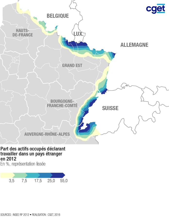 Flux des navetteurs transfrontaliers