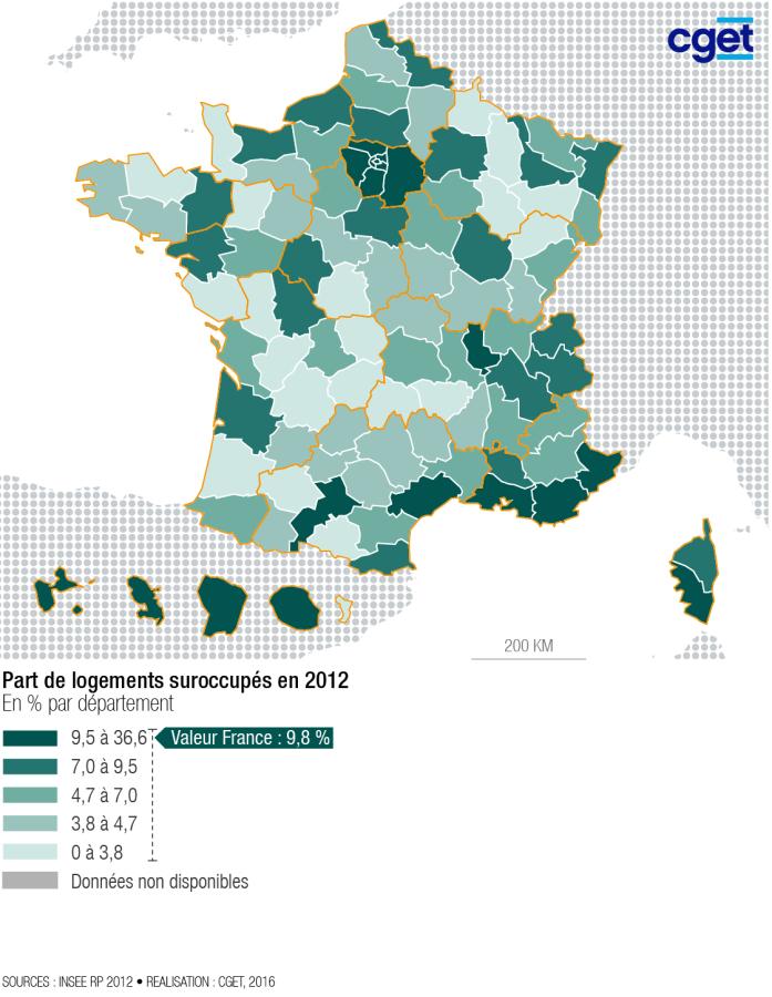Part des logements suroccup&eacute;s