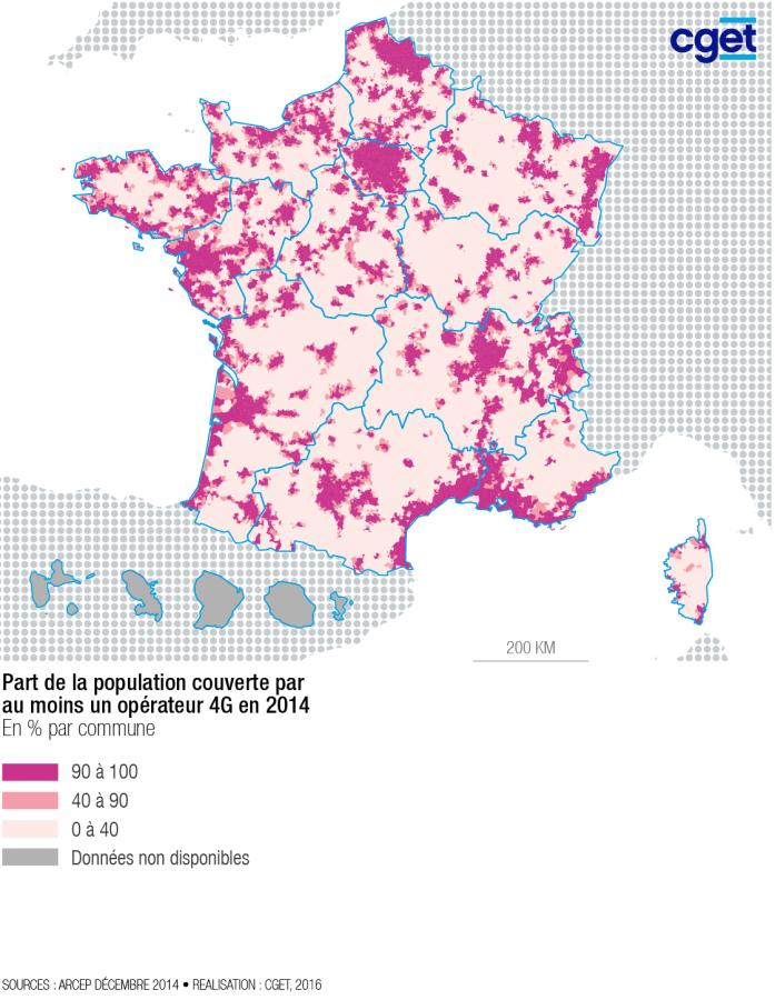 Part de la population couverte par la 4G
