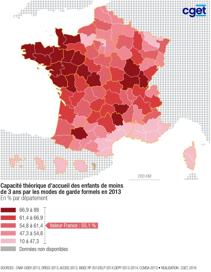 Capacit&eacute; th&eacute;orique d&rsquo;accueil du jeune enfant