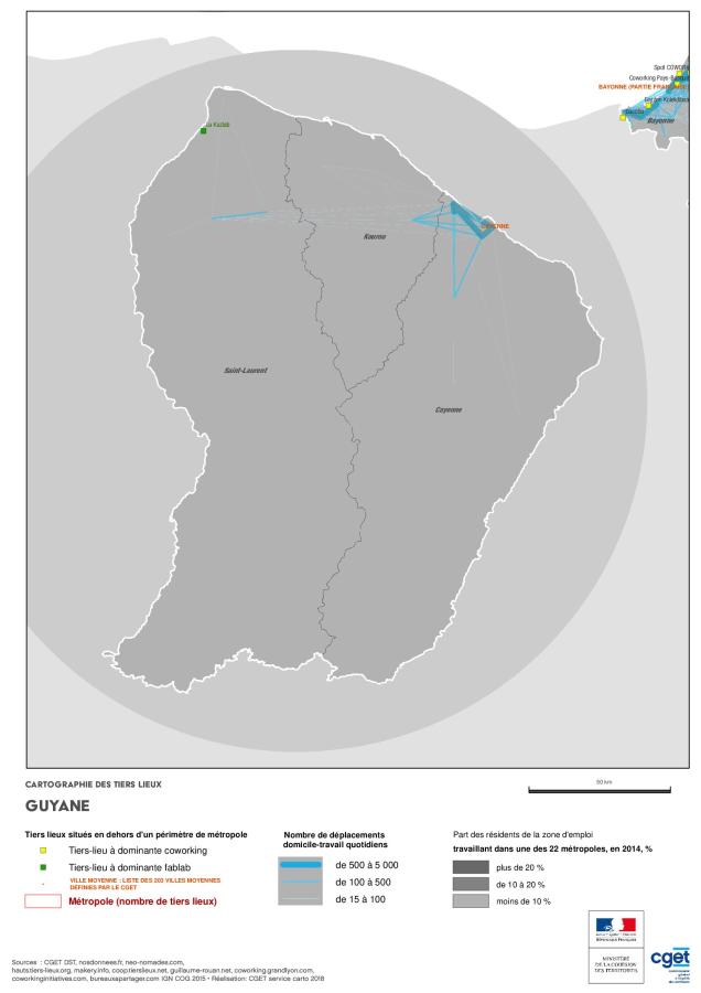 Cartographie des Tiers lieux en Guyane