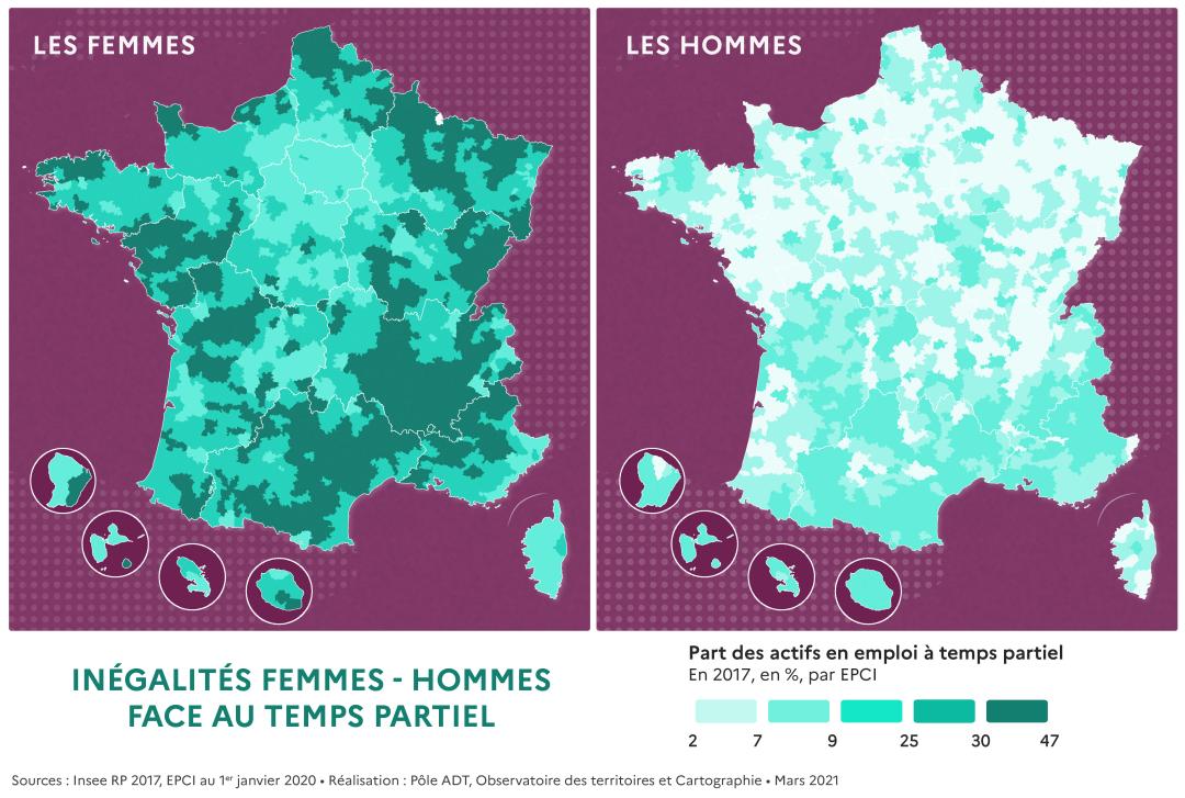 In&eacute;galit&eacute;s femmes - hommes face au temps partiel
