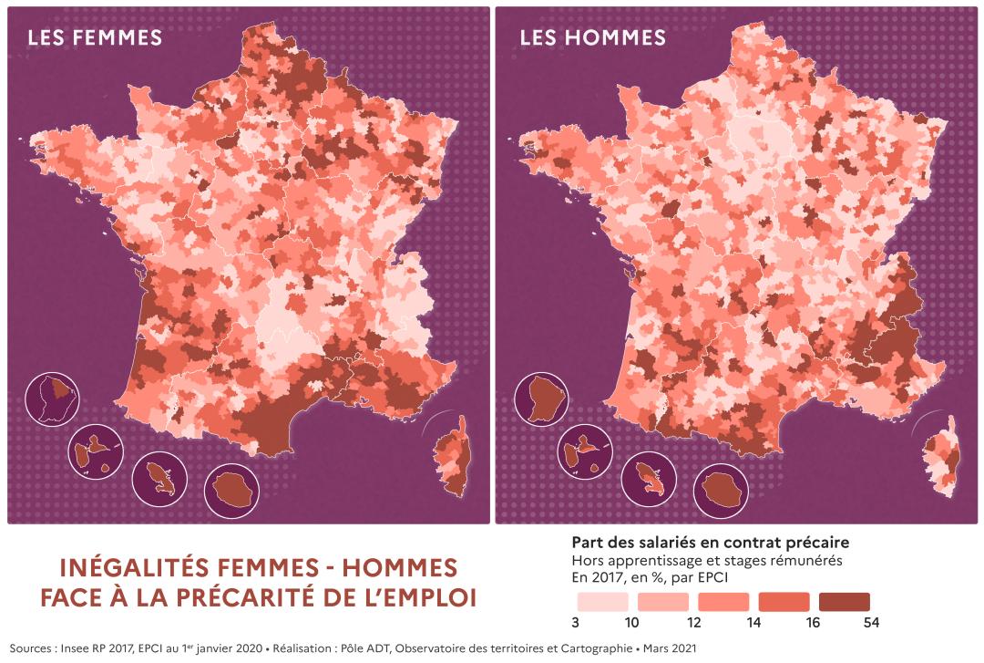 In&eacute;galit&eacute;s femmes - hommes face &agrave; la pr&eacute;carit&eacute; de l'emploi
