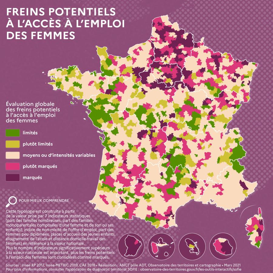 Typologie des freins potentiels &agrave; l'acc&egrave;s &agrave; l'emploi des femmes