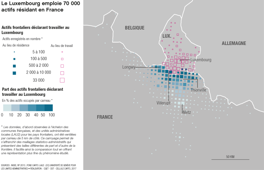 Le Luxembourg emploie 70 000 actifs r&eacute;sidant en France