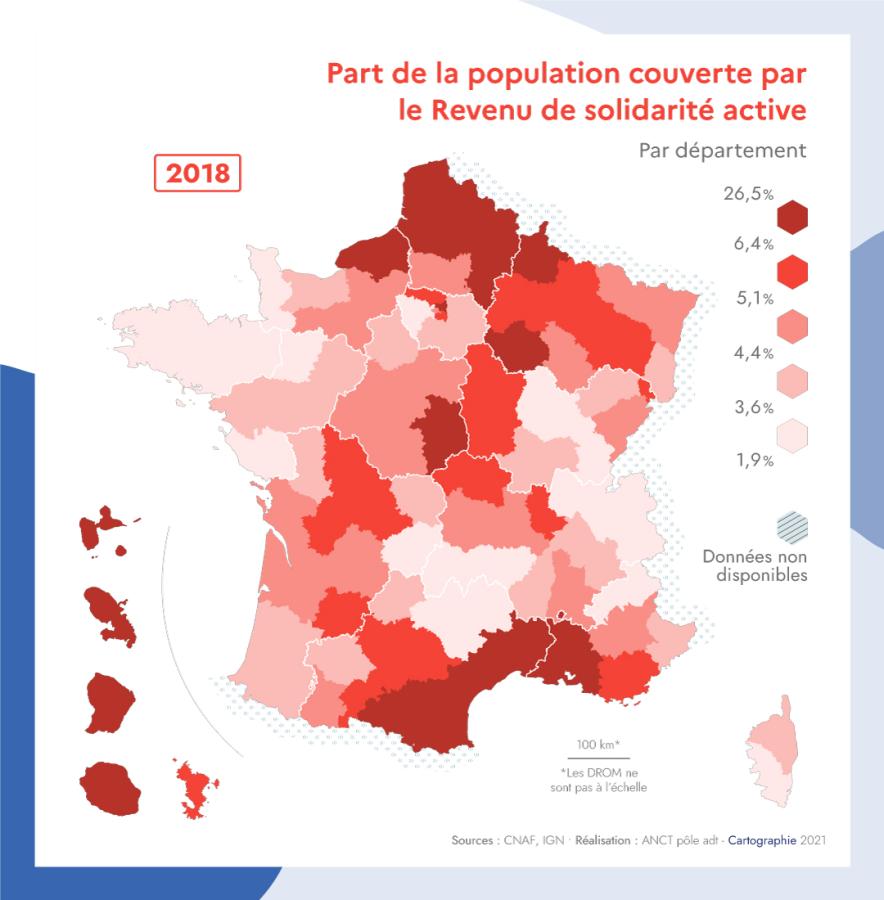 Part de la population couverte par le Revenu de solidarit&eacute; active