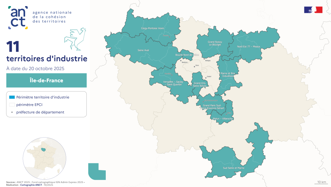 Territoires d'industrie 2023-2027 : &Icirc;le-de-France