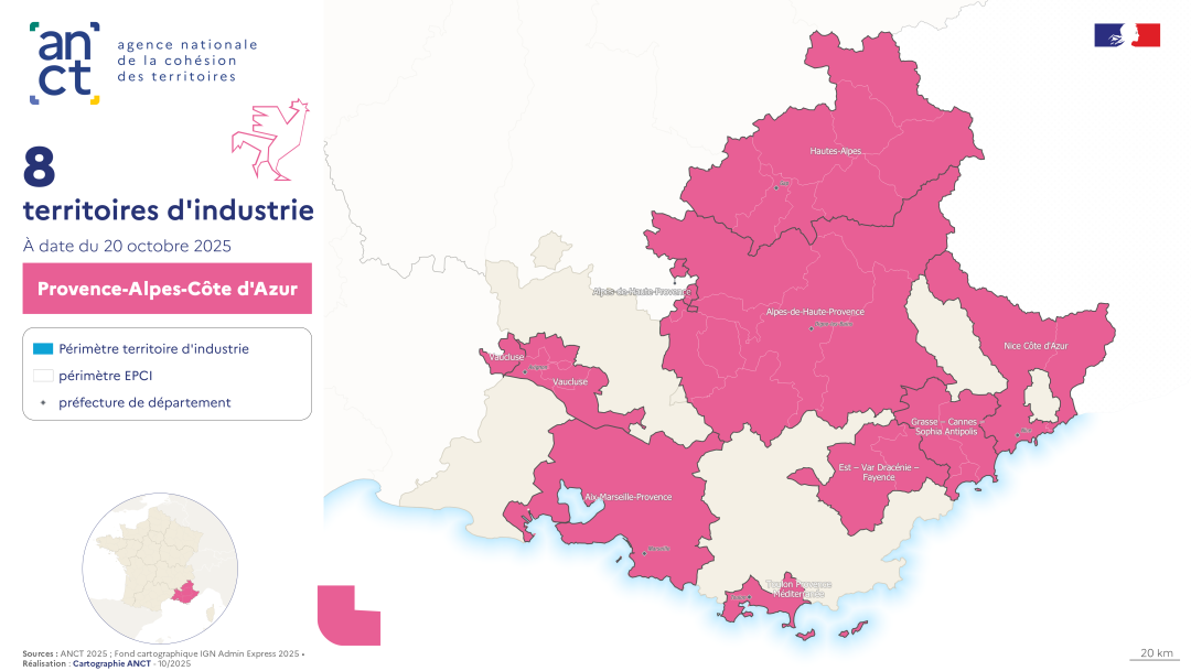 Territoires d'industrie 2023-2027 : Provence-Alpes-C&ocirc;te d'Azur
